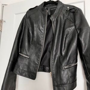 Black Faux Leather Jacket